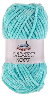 100g Strickgarn Samet Soft Chenille-Strickgarn Samtwolle Strickwolle eisblau