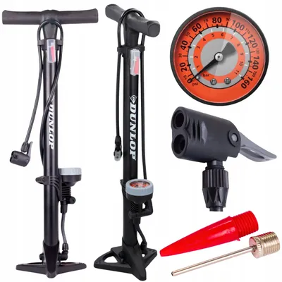 Produktbild von Dunlop Standpumpe für Fahrräder mit Manometer