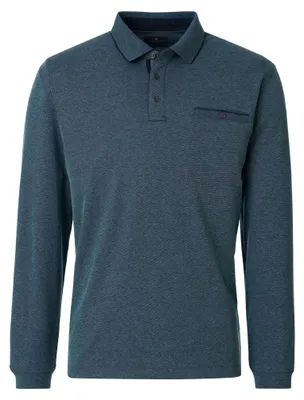 Produktbild von Casa Moda - Herren Polo-Shirt Langarm (403478000), Größe:S, Farbe:türkis (368)