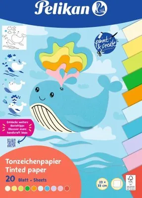 Produktbild von Pelikan 101592, Mehrfarbig, 120 g/m², 230 mm, 330 mm, 20 Blätter
