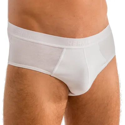 Produktbild von HERMKO 8310 Herren Slip aus Baumwolle / Elasthan, Größe:D 5 = EU M, Farbe:weiß