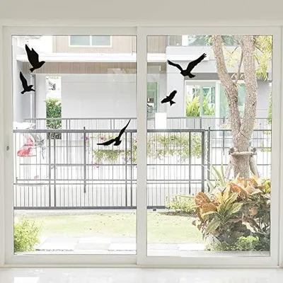 Produktbild von Fensterbilder Vögel Silhouette Schwarz - 18 Stück
