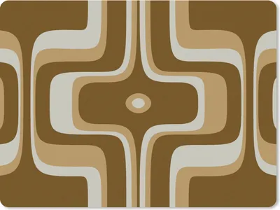 Produktbild von MuchoWow® Mauspad Mousepad Retro - Design - Braun 40x30 cm - Mousepads - Maus Mat - Pad - Mausunterlage - Anti Rutsch
