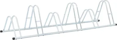 Image de Support de vélo au sol autoportant pour 6 vélos acier galvanisé