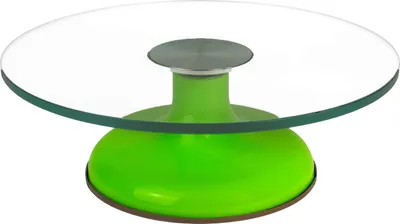Produktbild von Intirilife Kuchenplatte drehbarer Tortenständer mit rutschfestem Standfuß in Grün - 30 x 10 cm - Teller Platte für Kuchen Torten Runde Servierplatte für Gebäck
