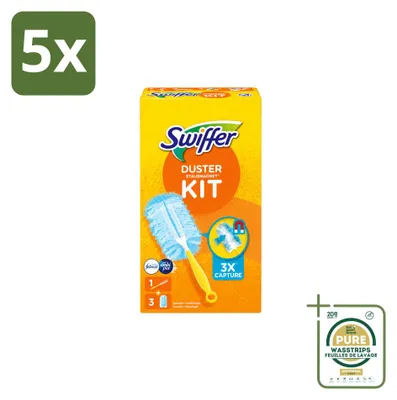 Productafbeelding van 5 x Swiffer Duster startpakket met 3 Febreze navullingen - voorraadpakket - 5 stuks