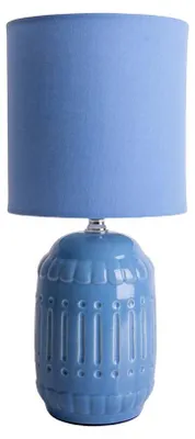 Obrázok produktu pre Stolová lampa, textilná keramika, svetlomodrá, V 30 cm