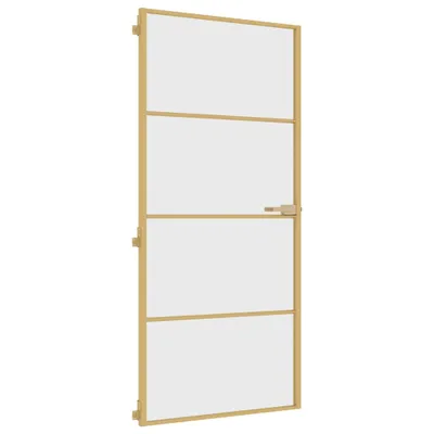 Produktbild von Innentür Schlank Golden 93x201,5 cm Hartglas und Aluminium