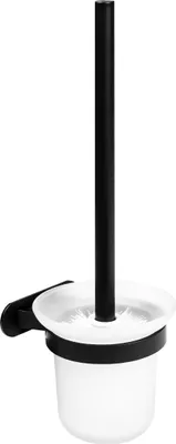 Produktbild von QUVIO Toilettenbürstenhalter Metall und Glas - Wc - Wc Bürste - Toilettenbürste - Toilettenbürstenhalter - Schwarz