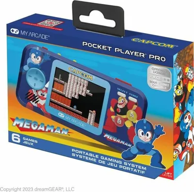 Zdjęcie produktu dla My Arcade Mega Man Pocket Player Pro, Wielobarwny, D-pad, Przycisk Select, Przycisk start, 6,98 cm (2.75"), 3,5 mm, USB/bateria, AA
