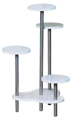 Produktbild von Blumenständer, 64,5 x 46 cm, Höhe 75 cm, Metall, weiß