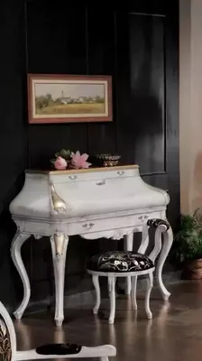 Produktbild von Schminktisch weiß Luxus Konsolenkommode Holz klassisches Design