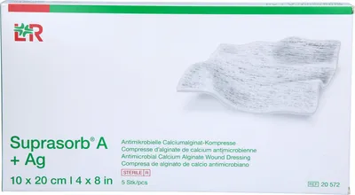 Immagine prodotto di Suprasorb A+AG Antimicro Cal.-alginate Comppr.10x20, 5 St COM