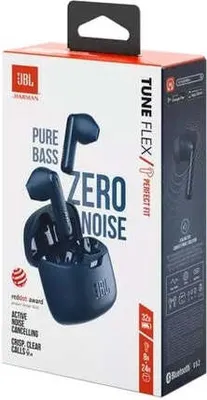 Zdjęcie produktu dla JBL Tune Flex, True Wireless Stereo (TWS), Połączenia/muzyka, 20 - 20000 Hz, 61 g, Zestaw słuchawkowy, Niebieski