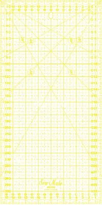 Obrázok produktu pre Rastrové pravítko na patchwork 16x32cm M1632-YW žlté