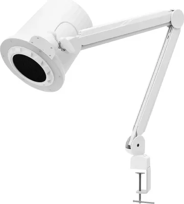 Produktbild von Nagelstaubabsauger - 3-teiliger Gelenkarm - 55W Kupfermotor - 41W Industrie-Lüfter - 14W Lampe - EU-Stecker - Weiß