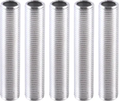 Produktbild von Klemmnippel weiß schwarz transparent Gewinderohr 3cm 5cm 10cm M10 Mutter Scheiben Nippel - Variante: 5x Gewinderohr 5cm