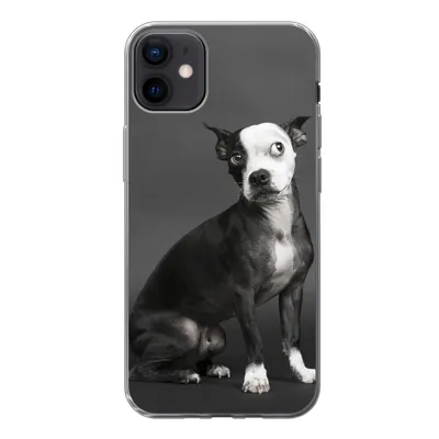 Produktbild von MuchoWow® Handyhülle Schutzhülle Hülle für iPhone 12 mini Hund - Spot - Porträt Silikon Softcase Handy Hülle