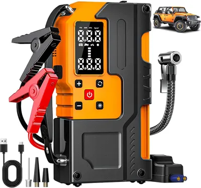 Productafbeelding van Starthulp powerbank 6500A 26800mAh met 150PSI luchtcompressor