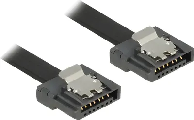 Produktbild von DELOCK SATA-Kabel SATA III -> SATA St/St 0.20m FLEXI schw
