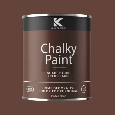 Produktbild von Kenzopaints Chalky Paint Kreidefarbe Möbelfarbe Möbellack 1Kg / 750ml - Coffee Bean