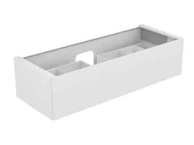 Produktbild von Keuco Edition 11 Waschtischunterbau 1400 x 350 x 535 mm mittig mit 1 Auszug - Anthrazit Glas / Lack Matt - 31361110000