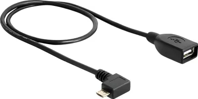 Obrázek produktu pro DeLOCK USB micro-B - USB 2.0-A, 0.5m, 0,5 m, Micro-USB B, USB A, USB 2.0, Samec/samice, Černá