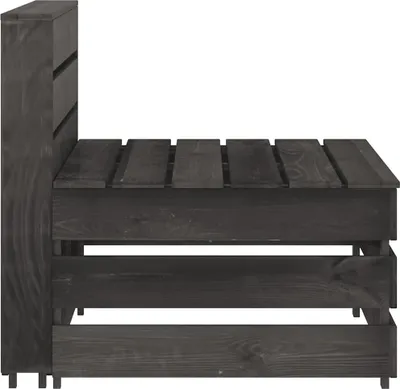 Produktbild von vidaXL Garten-Mittelsofa aus Paletten Grau Kiefernholz Imprägniert