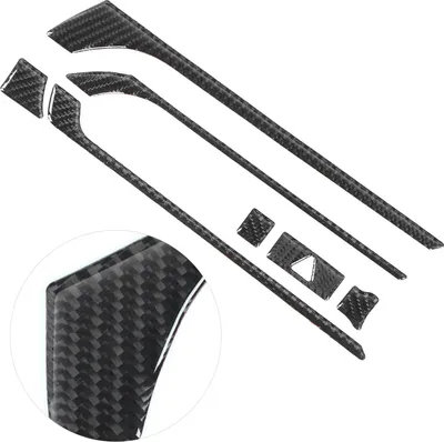 Image de 7 pièces/jeu Panneau de navigation Trimcentrale Air Vent Décor Fibre de carbone Convient pour Mazda MX-5 ND/Roadster ND 16-20RHD