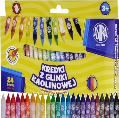 Produktbild von GRAPHION CRAYON CRAYONS AUS KAOLIN-TON, Typ "Bambino", Schule ASTRA, 24 Farben