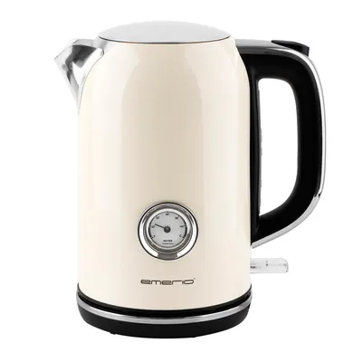 Produktbild von Emerio Retro-Wasserkocher – 1,7 Liter – 2200 W – 360°-Sockel – Verdecktes Heizelement – WK-133282.1 – Creme