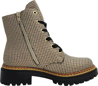 Imagen del producto de Zapatos de mujer Rieker, botas, zapatos de cordones, botas de cordones, color beige, para uso casual