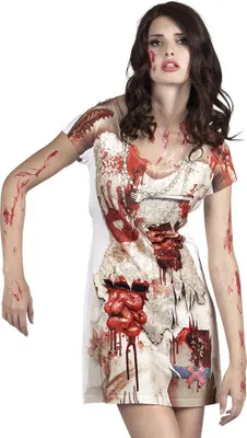 Produktbild von Fotokleid Zombiebraut L