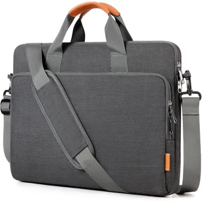 Obrázok produktu pre Taška na notebook, aktovka, vhodná pre notebooky do 17,3 palcov, tmavosivá, vodeodolná, s možnosťou rozšírenia