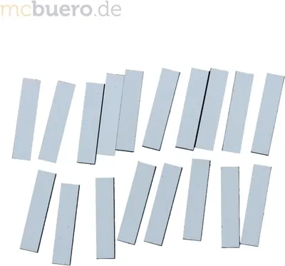 Produktbild von Magnetische Abschnitte 40x9x2mm VE=18 Stück weiß