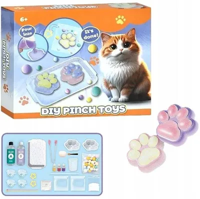 Zdjęcie produktu dla Zestaw Kreatywny Do Robienia Gniotków Squishy Masa Slime Diy Kocia Łapka