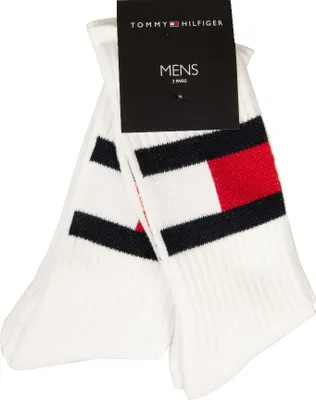 Obrázok produktu pre TH TOMMY HILFIGER Pánske ponožky, 2 páry nízkych ponožiek z bavlneného froté s logom, č. 701230842, veľkosti 39 – 42 /  US 7 – 9 /  EU 39 – 42 /  UK 6 – 8, bavlna 80 %, polyamid 18 %, Elastan 2 %