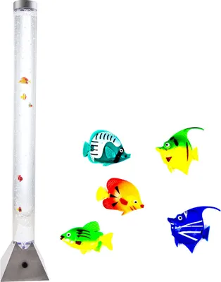 Produktbild von Beleuchtete Wassersäule mit Deko-Fischen für Ihren Wohnraum