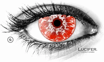 Obrázok produktu pre Lucifer® White Walker Red farebné nedioptrické kontaktné šošovky