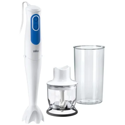 Produktbild von Braun MQ 3020, Tischplatten-Mixer, 0,35 l, 700 W, Blau, Weiß