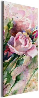 Produktbild von Wallario Premium Leinwandbild Abstraktes Blumenbuket in Größe 30 x 75 cm