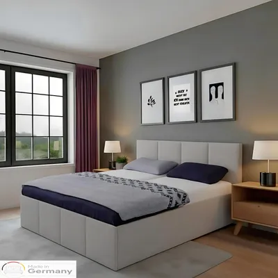 Produktbild von Polsterbett Dalas Grau 160 x 200 x 40 cm Stauraum Ohne Matratze und Lattenrost