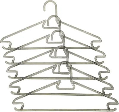 Produktbild von TrendLine Kleiderbügel mit Steg Kunststoff schwarz 5 Stück