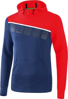 Produktbild von Erima 5-C Kapuzensweat Herren - New Navy / Rot / Weiß