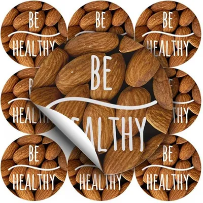 Produktbild von Selbstklebende dekorative Aufkleber Be healthy Nüsse 10 Stück