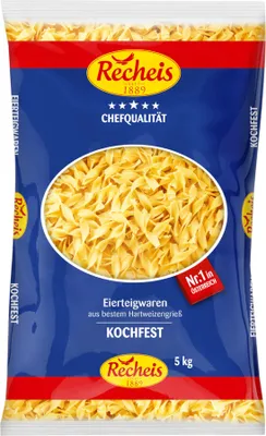 Produktbild von Recheis 2-Ei gedrehte Bandnudeln 5000g