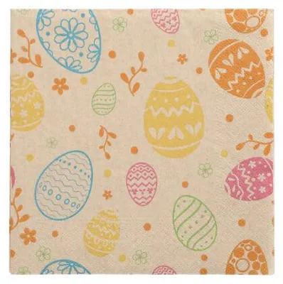 Immagine prodotto di 300 tovaglioli Papstar, 3 veli 1/4 di piega 33 cm x 33 cm naturale Uova in carta riciclata 89582