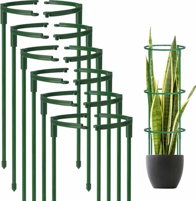Imagen del producto de Soportes para plantas, semicirculares, 12 unidades, 24 x 14 cm, para rosas y tomates