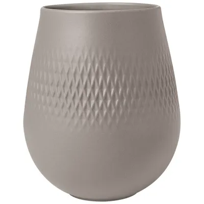 Image de Villeroy & Boch Manufacture Collier taupe Vase carré petit 12,5x12,5x14cm
