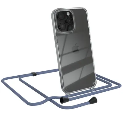 Produktbild von EAZY CASE Handykette kompatibel mit Apple iPhone 14 Pro Max, Handyhülle mit Umhängeband, Handykordel, Schutzhülle Clear, Band in Grün